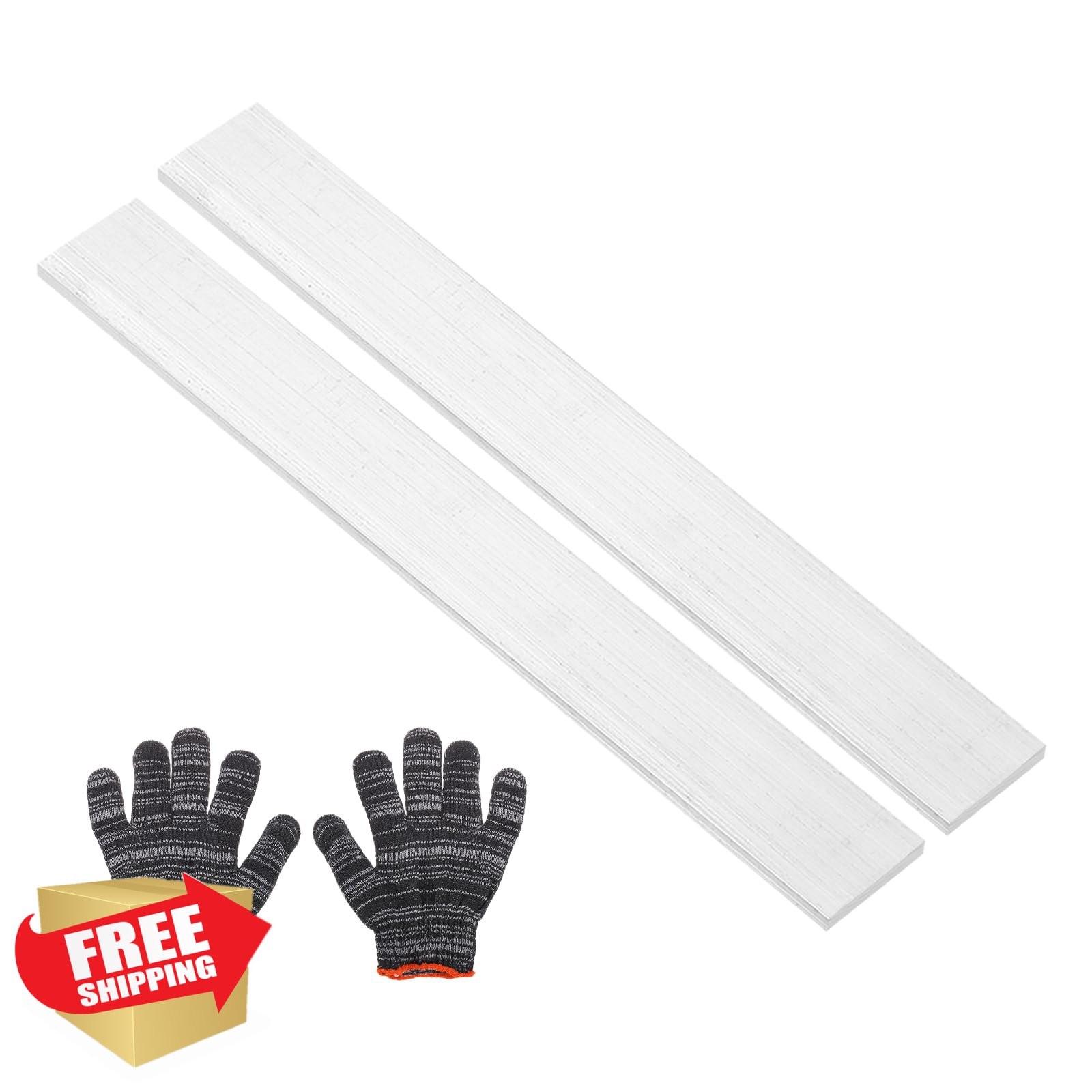 uxcell 2 Set 0.12″x1.6″x10″ Aluminum Flat Bar