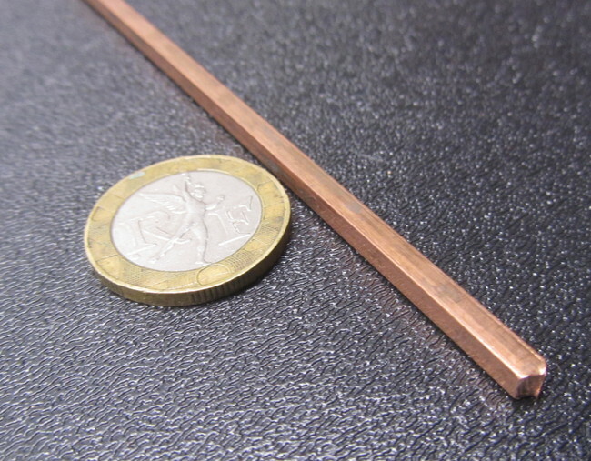 182 Copper Square Bar 1/8″ Thick x 1/8″ Wide x 3 Foot Length