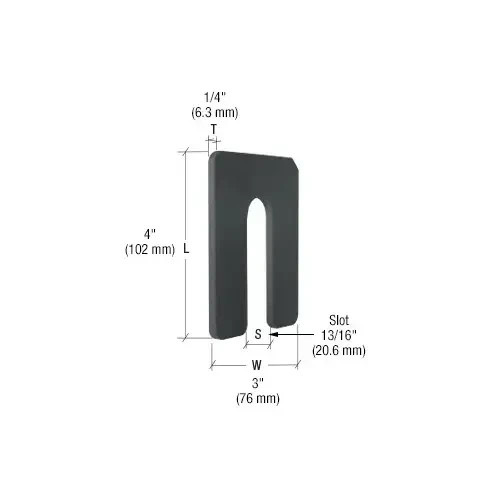 Lot of 250 Black 1/4″ x 4″ Jumbo Size Plastic Horseshoe Shims