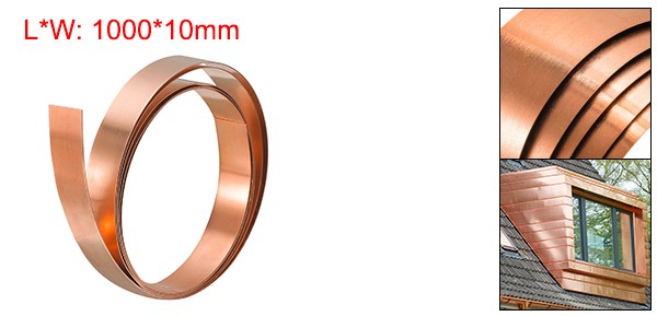 Copper Sheet Roll Metal Foil Plate 1000mm x 10mm x 0.6mm