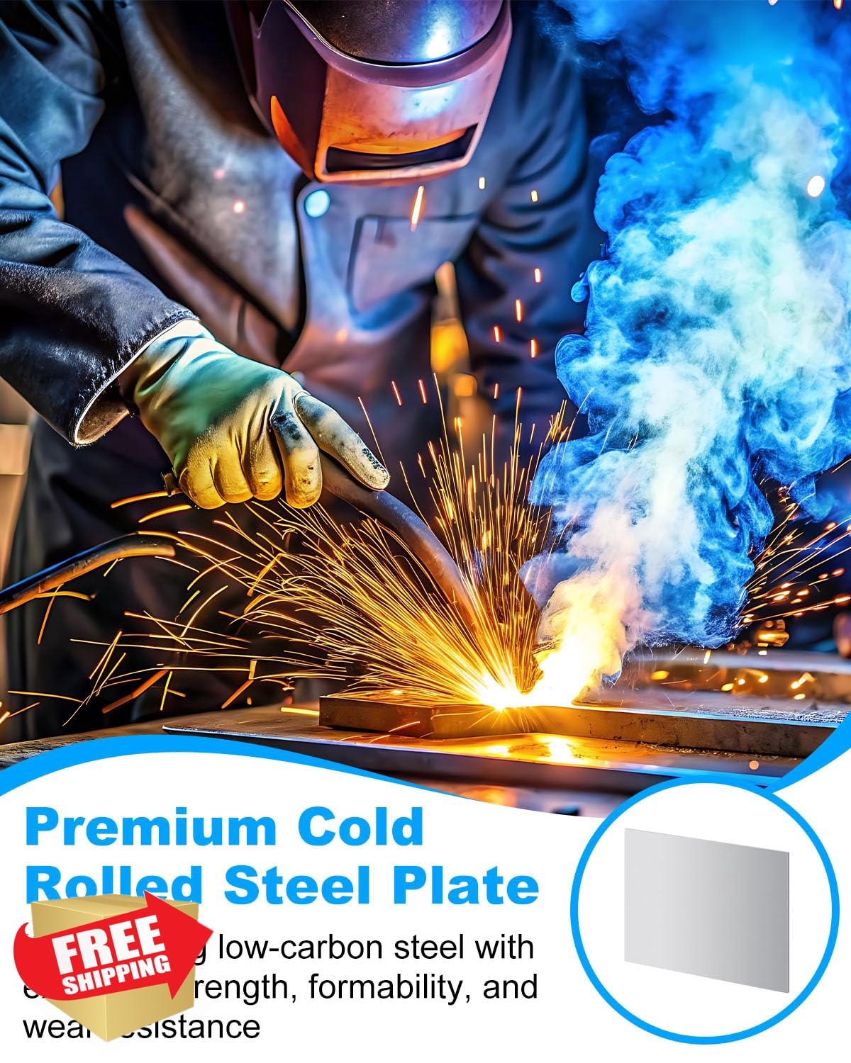 Alffun Steel Sheet Metal 12″x6″ 20Ga 4pc