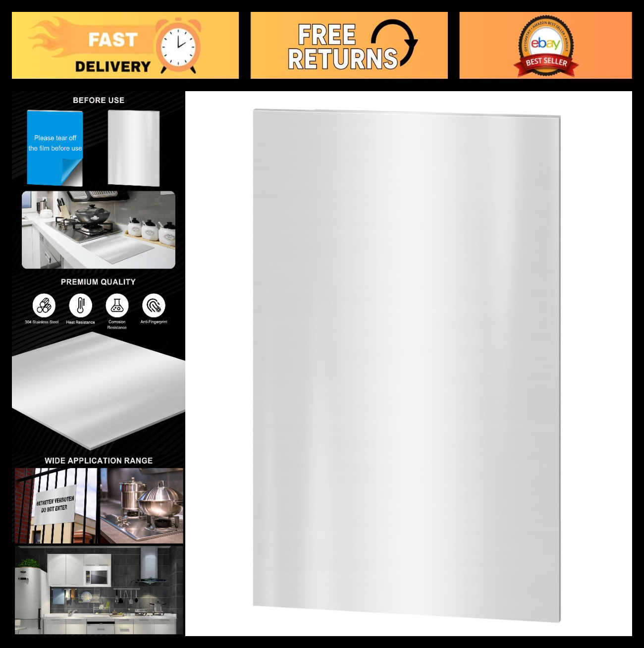 Stainless Steel Sheet 8×12 Inch 1/8″ Thick Shim Plate Metal for DIY Crafts