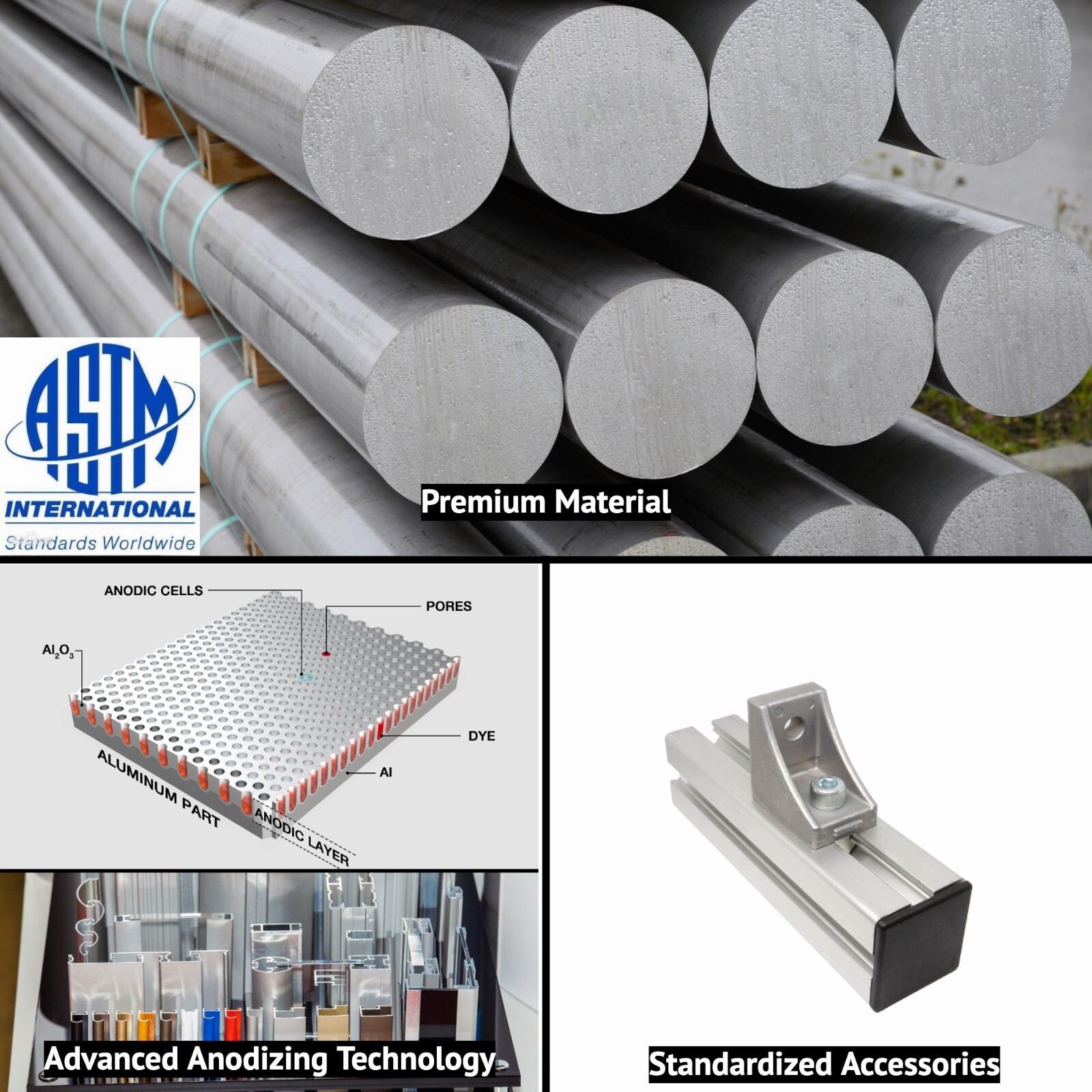 4Pcs 500mm 19.69″ 2020 V Type Slot Aluminum Profile European Standard 20mmx20mm