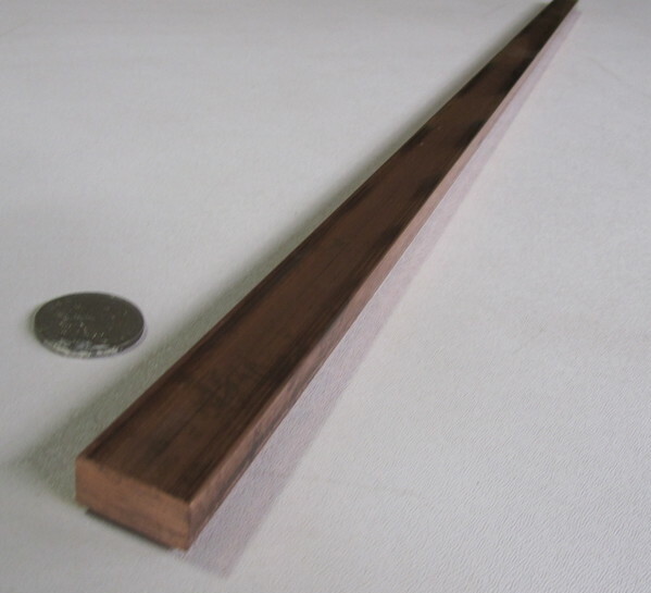 182 Copper Bar 1/2″ Thick x 1.0″ Wide x 3 Foot Length