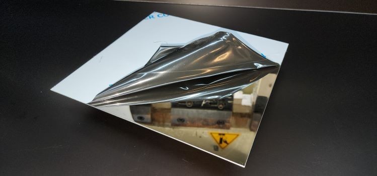 Stainless Steel 304 #8 Mirror Finish Flat Stock Trim 20 Gauge 12″ x 12″