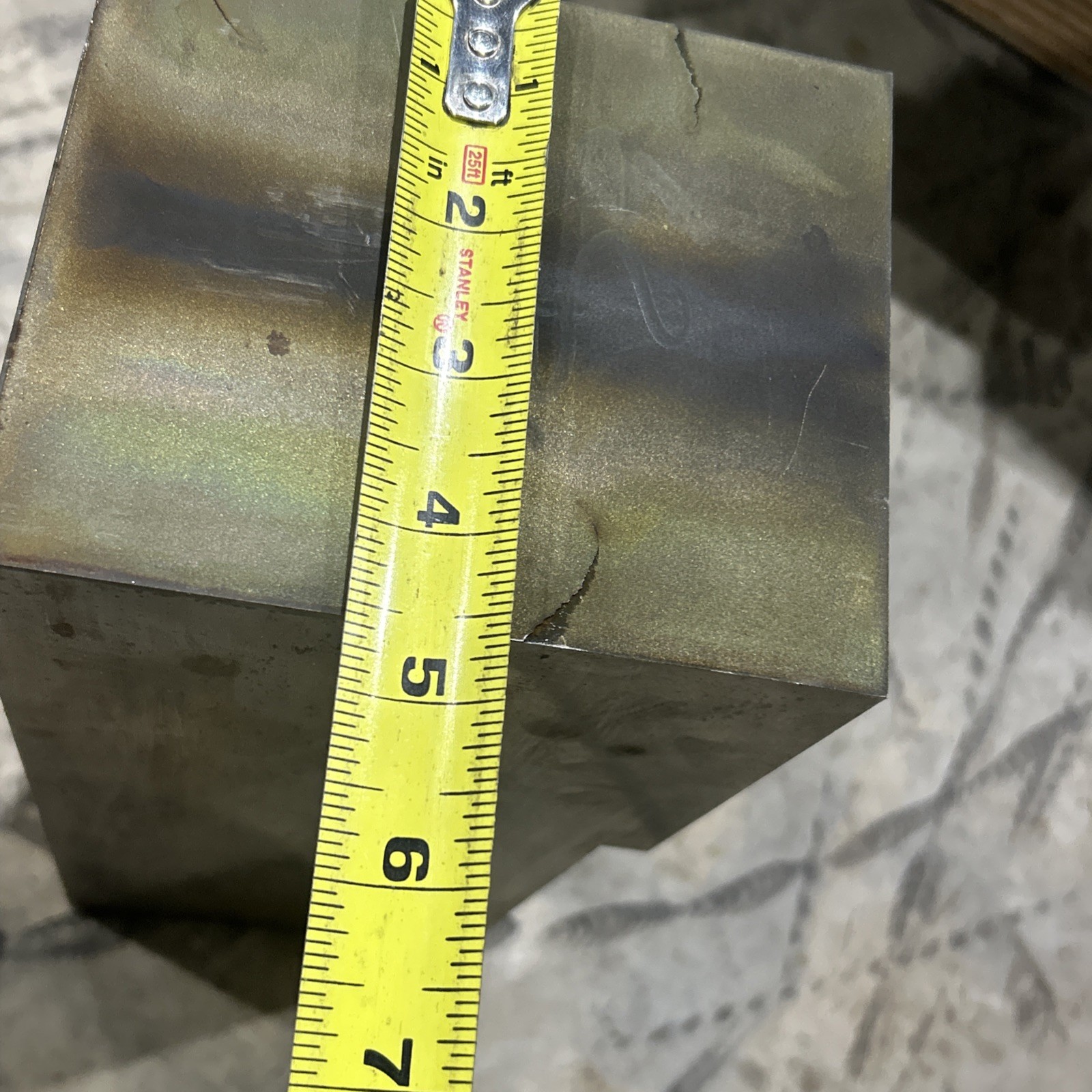 Block Of A2 Tool Steel Air Hardened Machine Tool Steel 11.75×4.875×4.625” 76#