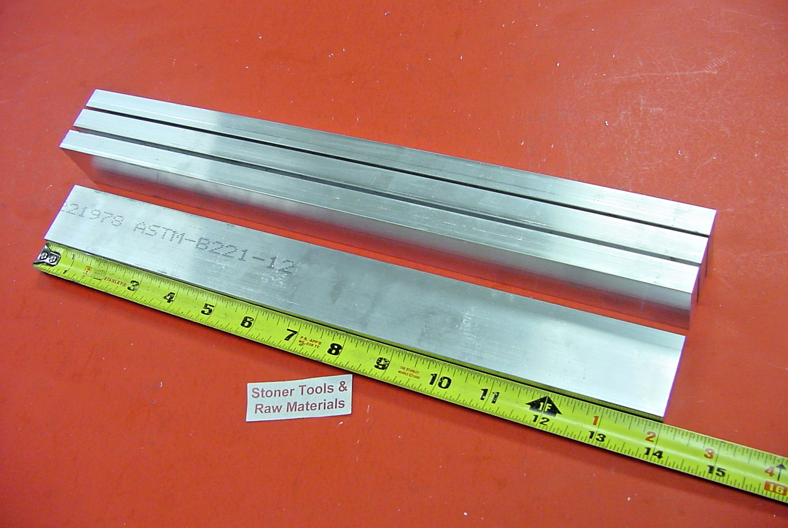 4 Pieces 1/2″ X 1-3/4″ ALUMINUM 6061 T6511 FLAT BAR 14″ long Extruded Mill Stock