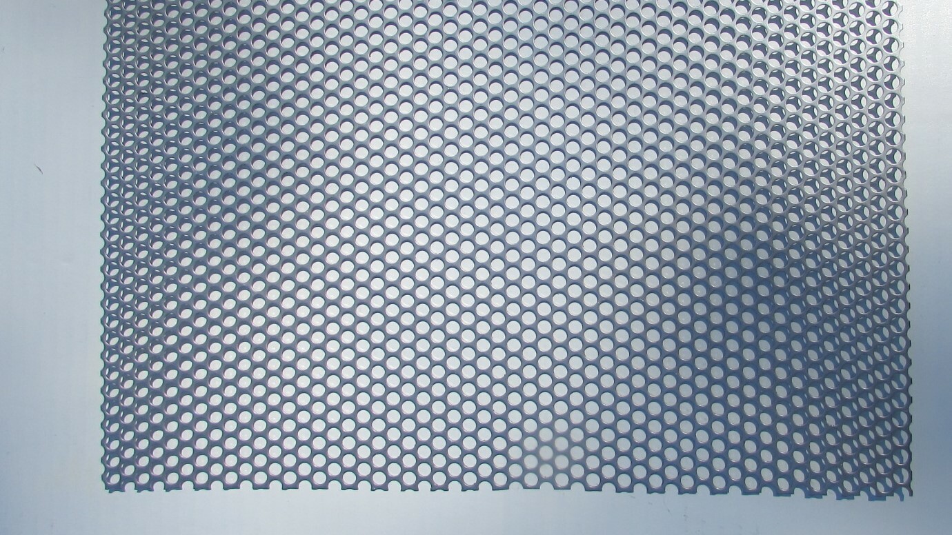 ==1/4″ HOLE 16 GA.–(.0598)- 304 S.S. PERFORATED SHEET– 11-3/4″ X 12″==