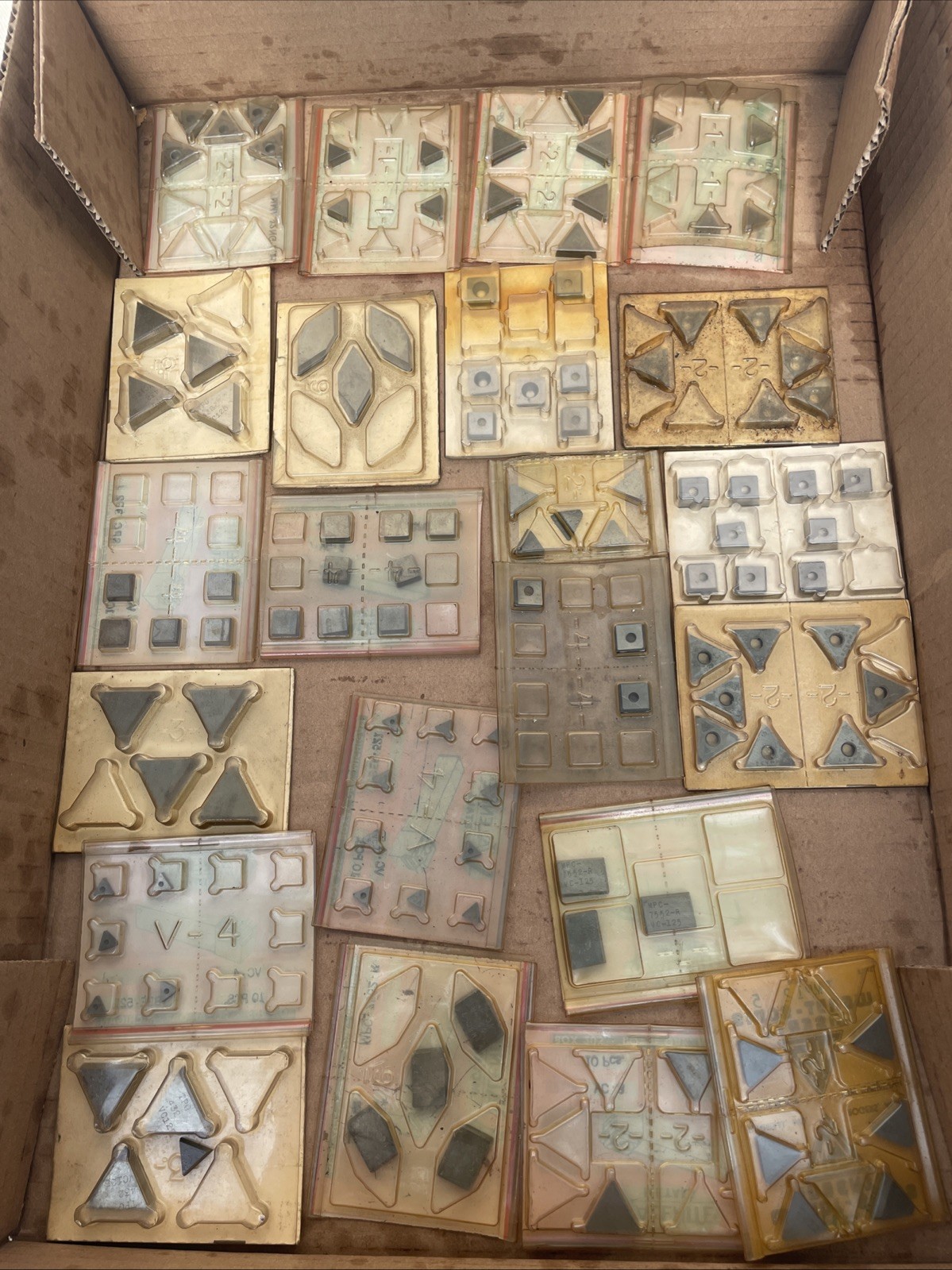 Mix Lot of Good Unused Carbide Inserts Approximately 100 Pieces