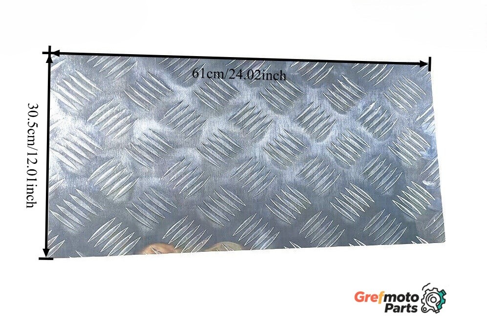 Heavy Duty 12″x24″ Aluminum Diamond Plate Sheet 305x610mm Silver 1Pc