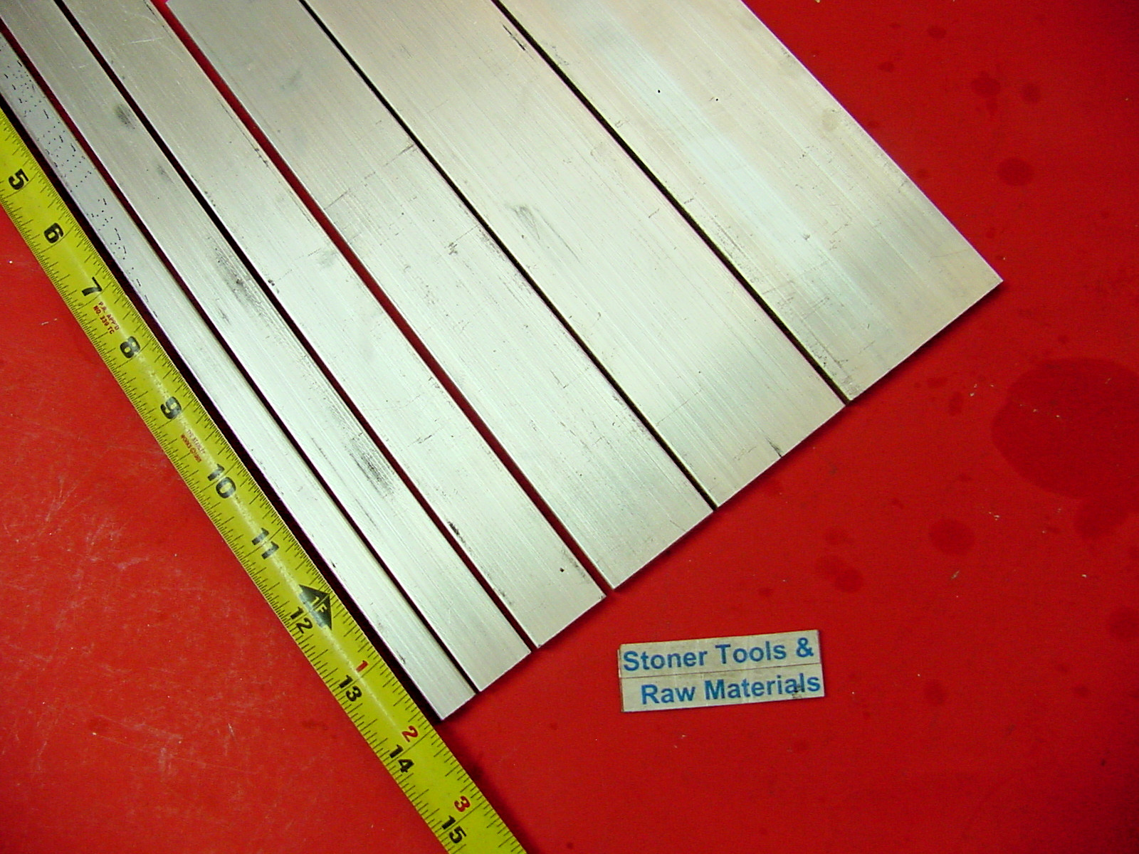 6 Pieces 1/4″x 1/2″,3/4″,1″,1-1/2″,2″, 2-1/2″x 14″ ALUMINUM FLAT BAR ASSORTMENT