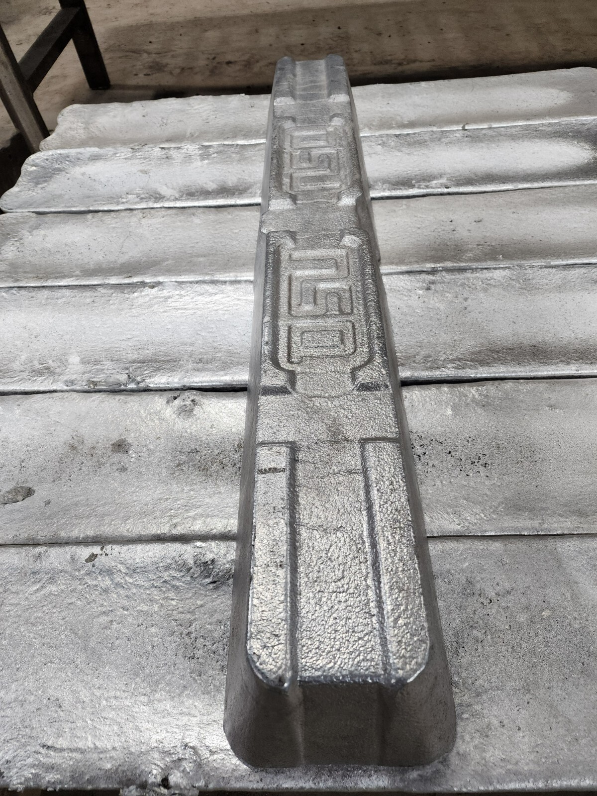 Aluminum Ingot A356.2A Casting Alloy 35 LBS Stamped w/lot number.