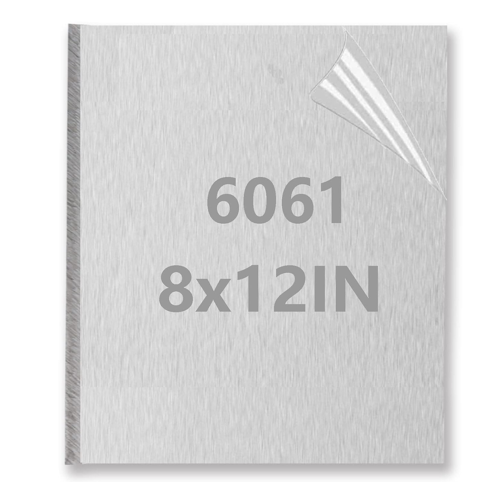 6061 Aluminum Sheet Metal 8 x 12 x 1/4 Inch Heavy Duty Plates with Protective