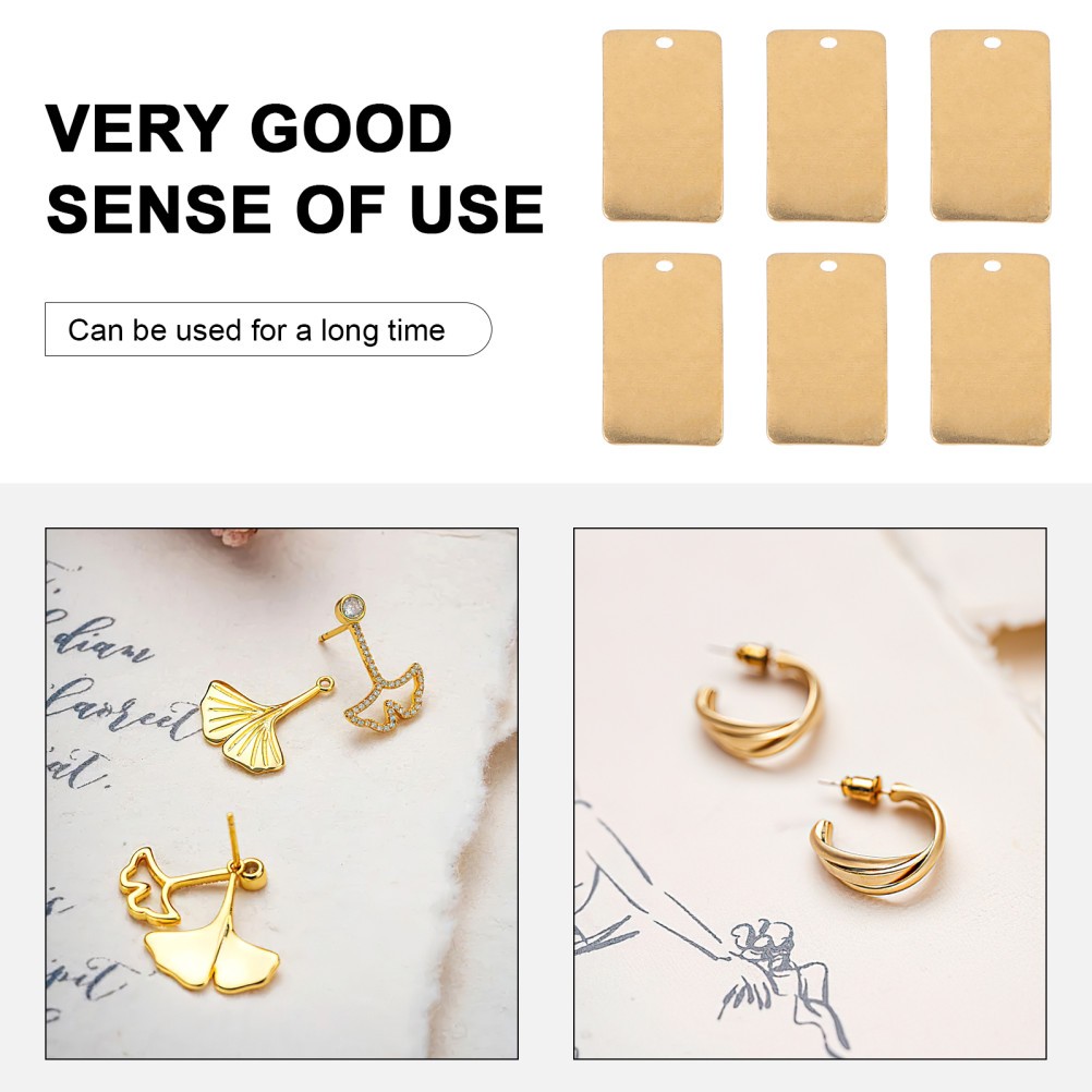 25Pcs Brass Plates for Crafting DIY Jewelry Durable Reusable Metal Sheets