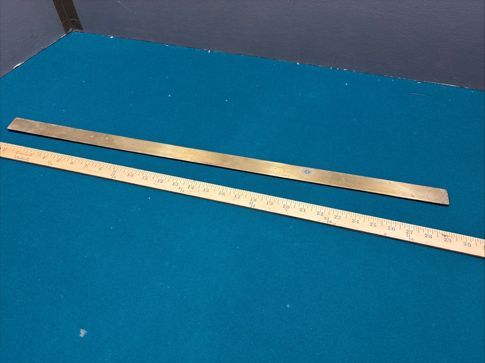 Brass Bar Stock Flat Long: 29-1/2 x 1-3/16 x 1/8 Inches