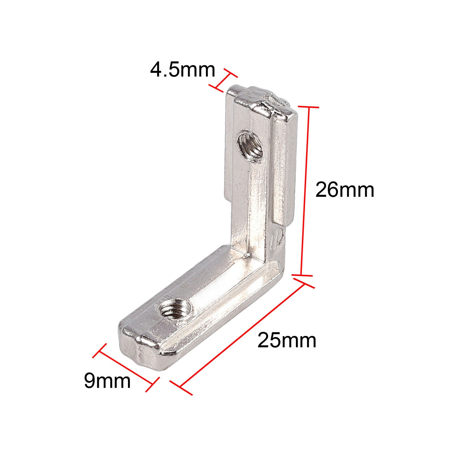 10Pcs T-Slot Joint Bracket L Connector with Screws For 2020 Aluminum Extrusion