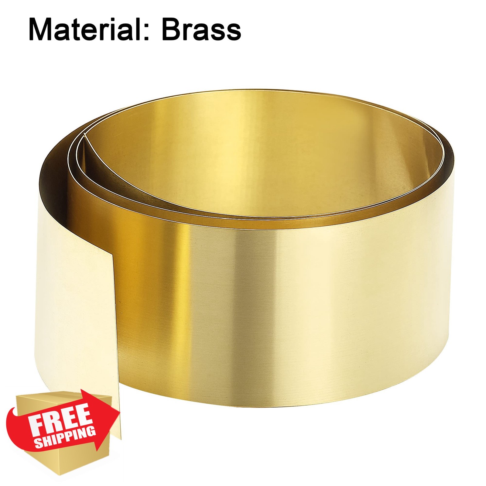 uxcell Brass Sheet Roll 1000x50x0.2mm Metal Foil