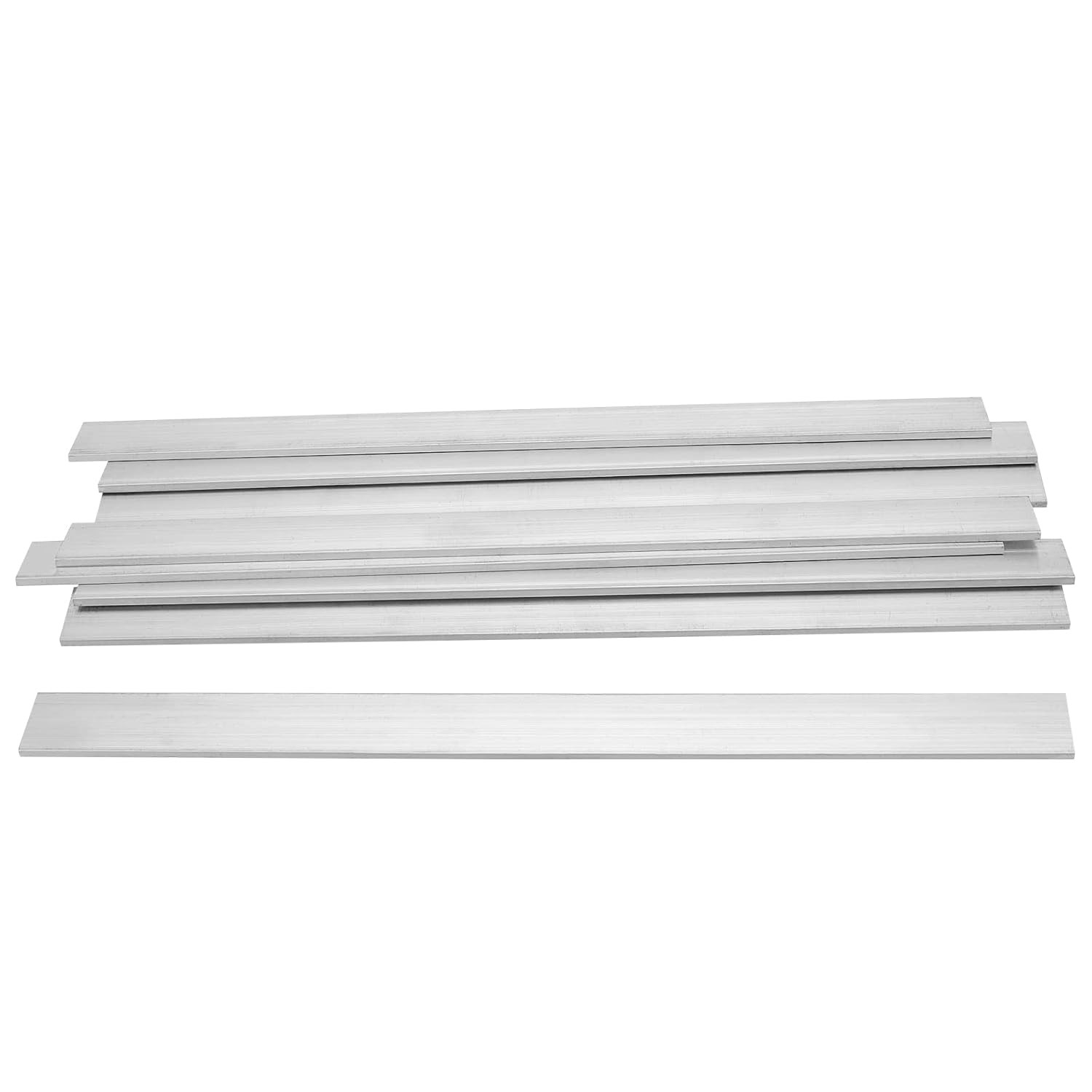 16 PCS 6061-T6511 Aluminum Flat Bar, 12 X 1 X 1/8 Inch Square Solid Bar Stock fo