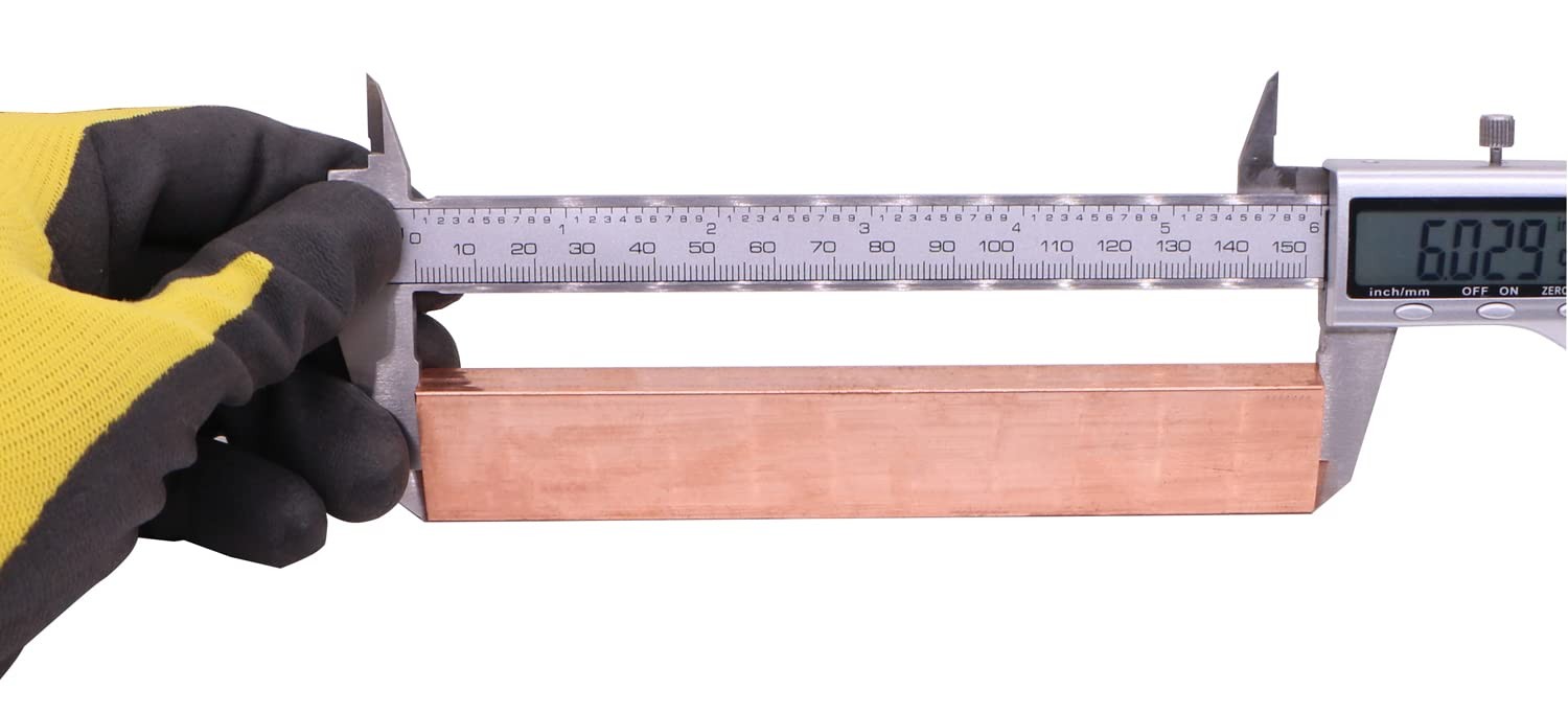 3/8×1 Inch C110 Copper Flat Bar 6 Inch Long Solid 0.4 Inch Plate Mill Stock