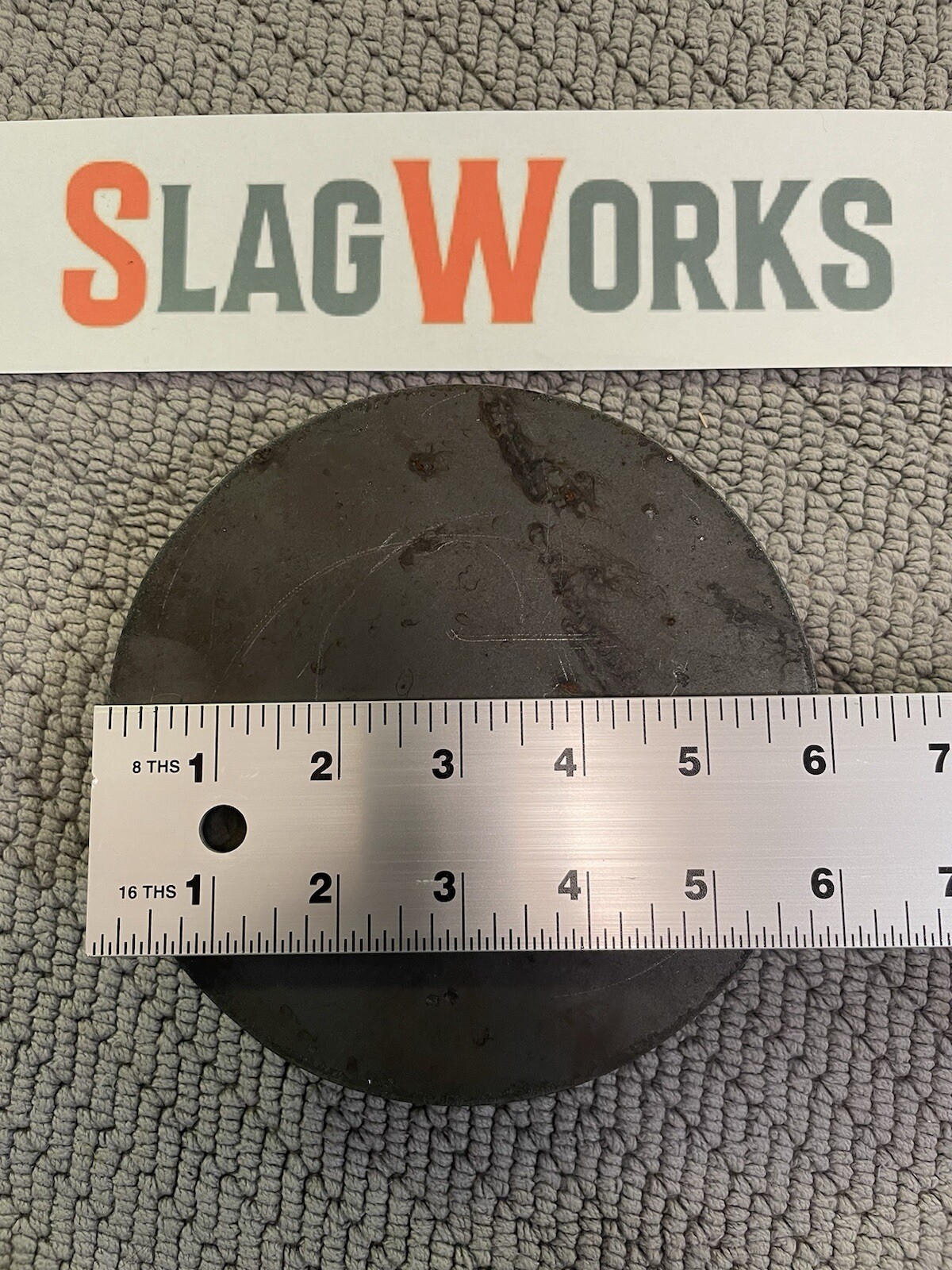 6 inch disc 1/2 inch thick steel plate 1/2”x6” disc A36 Hot Roll Flat
