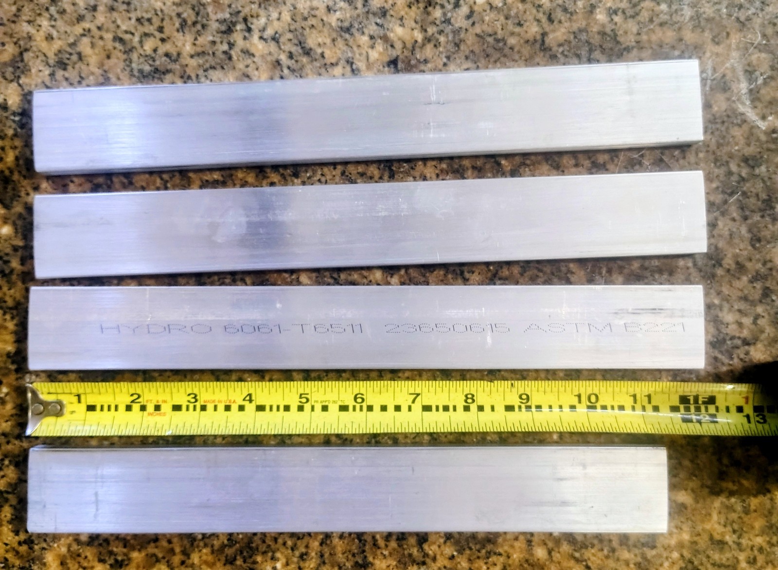 🗽6061 ALUMINUM STICK 3/8 X 1-1/2