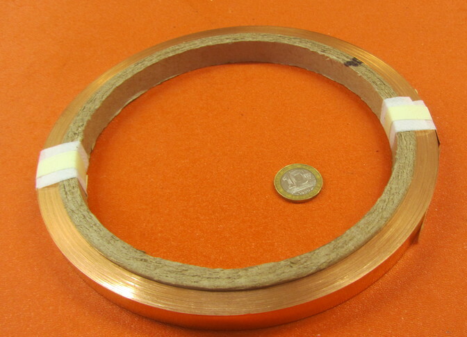 110 Copper Foil Soft Temper .007″ Thick x 1/2″ Wide x 100 Foot Length
