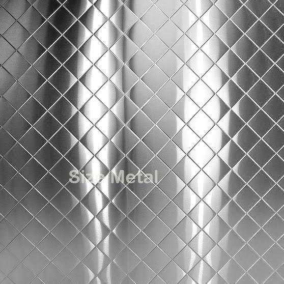 Food Truck & Restaurant Chrome Quilted Stainless Steel Wall Panel, 24Ga 48″x96″