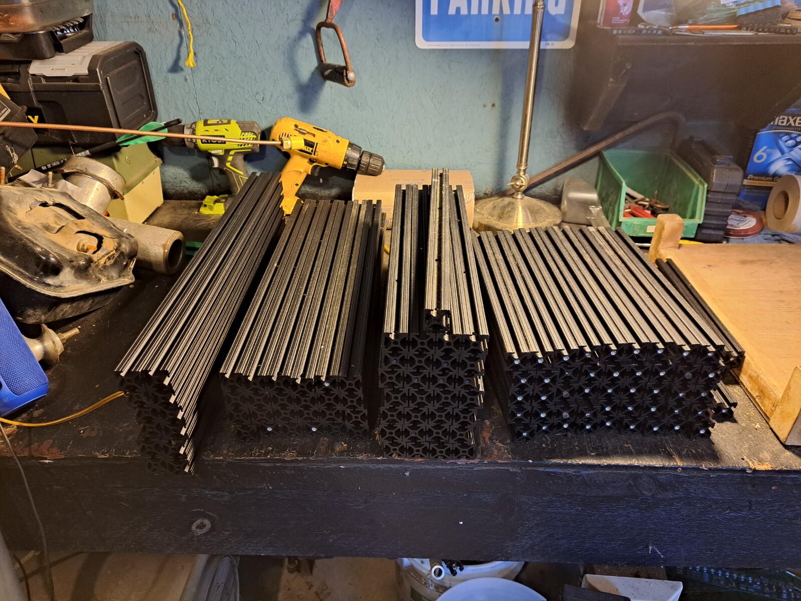 11 3/4″ PIECE 80/20 1010-Black Framing Extrusion T-Slotted 10 Series Aluminium
