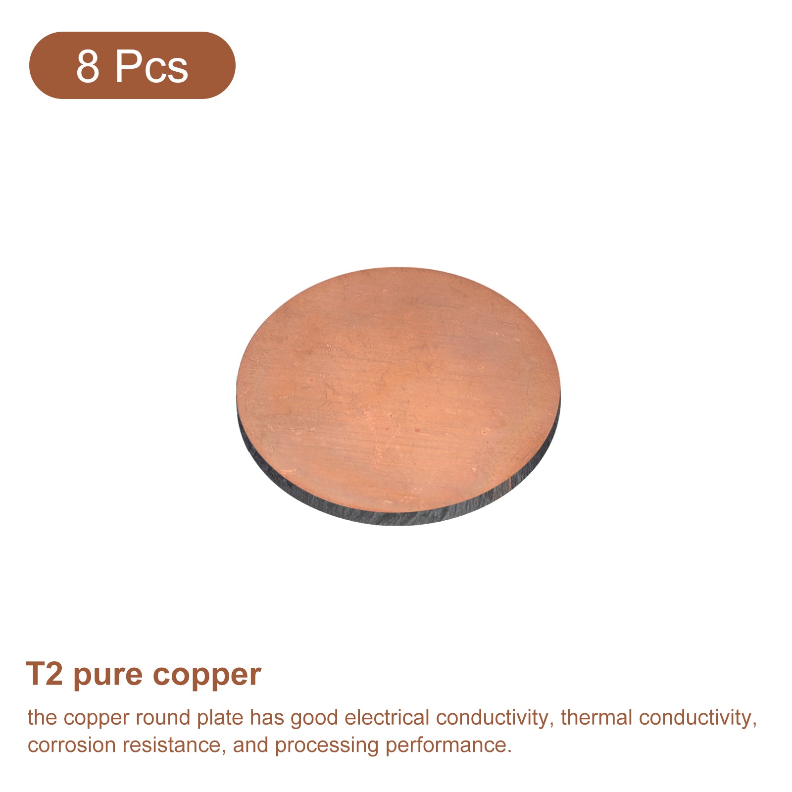 8pcs Pure Copper Sheet 5/8″ x 0.06″ 14 Gauge T2 Copper Metal Round Plate