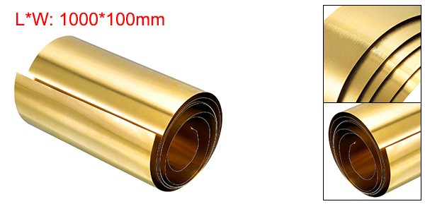 Brass Sheet Roll 0.05x100x1000mm Brass Foil Roll Brass Strip Gold