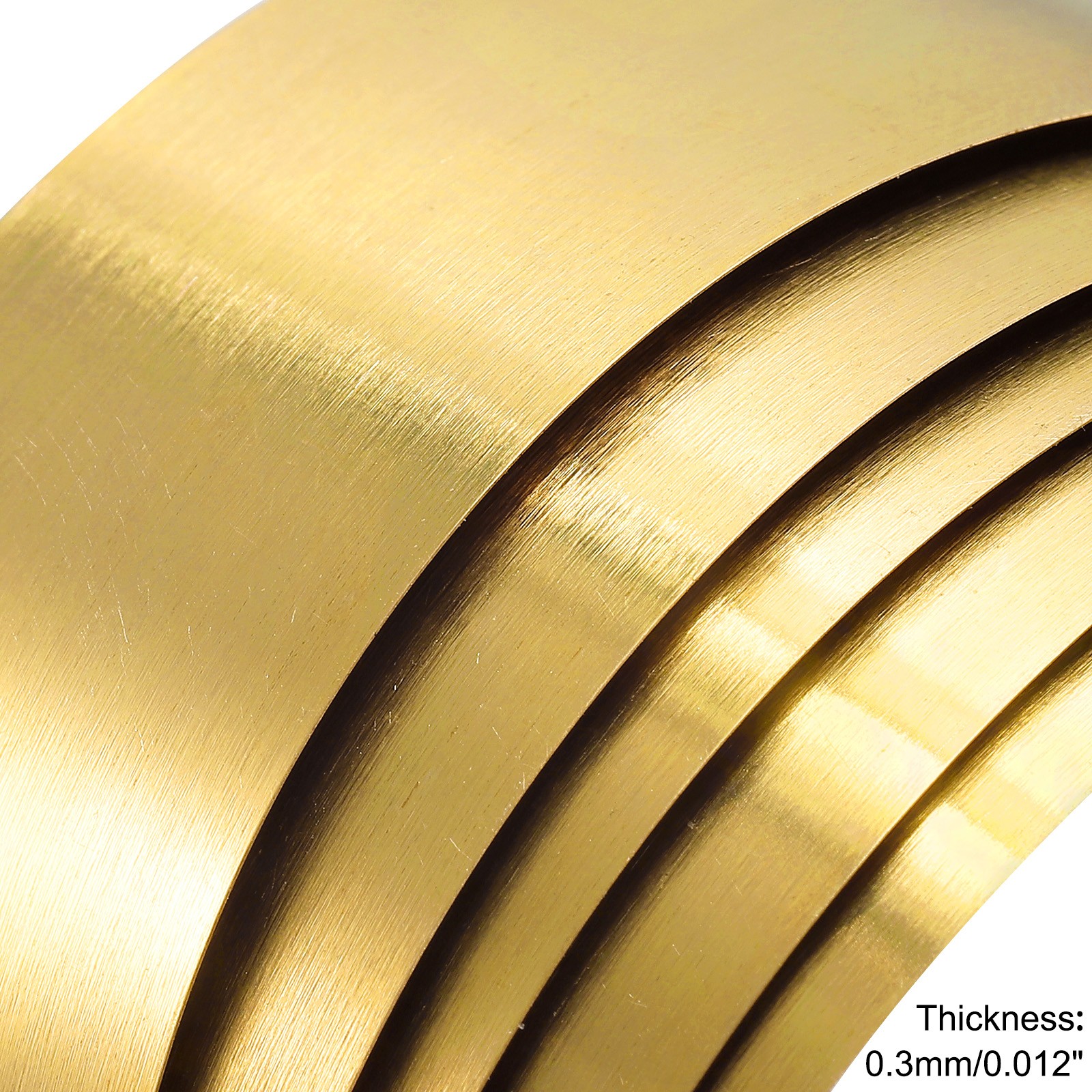 Brass Sheet Roll, Metal Foil Plate 1000mm x 25mm x 0.3mm