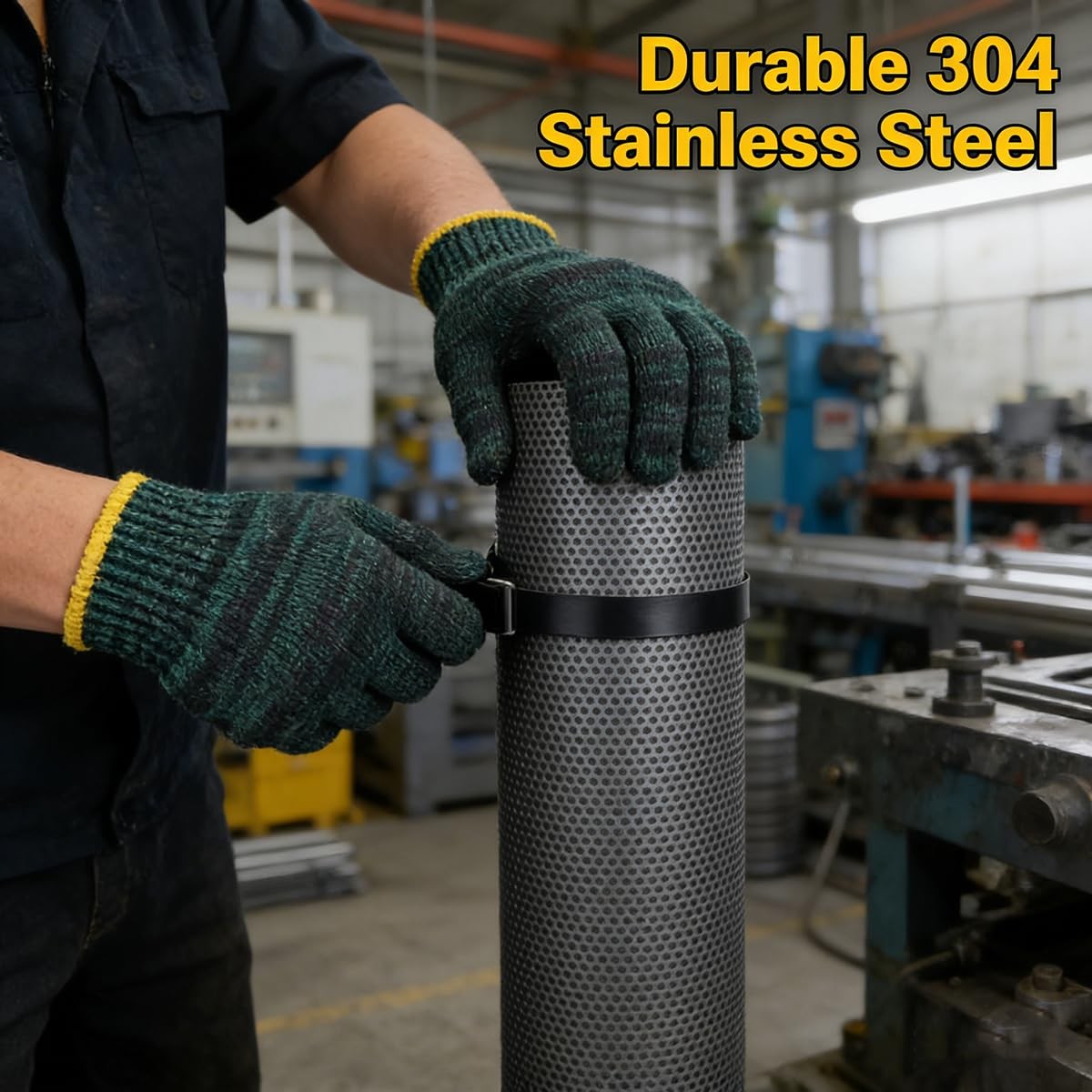 RZGZKLSH 304 Stainless Steel Perforated Metal Sheet, 9.5″ x 39.3″, silver
