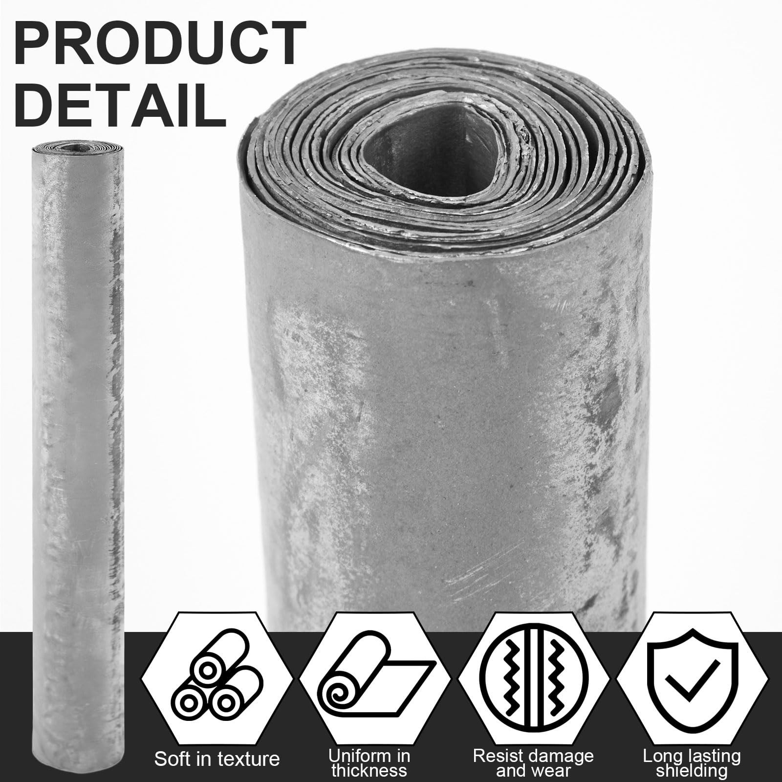 Industrial Grade 1/32” x 16” x 48” Lead Sheet Roll for Radiation Shielding &