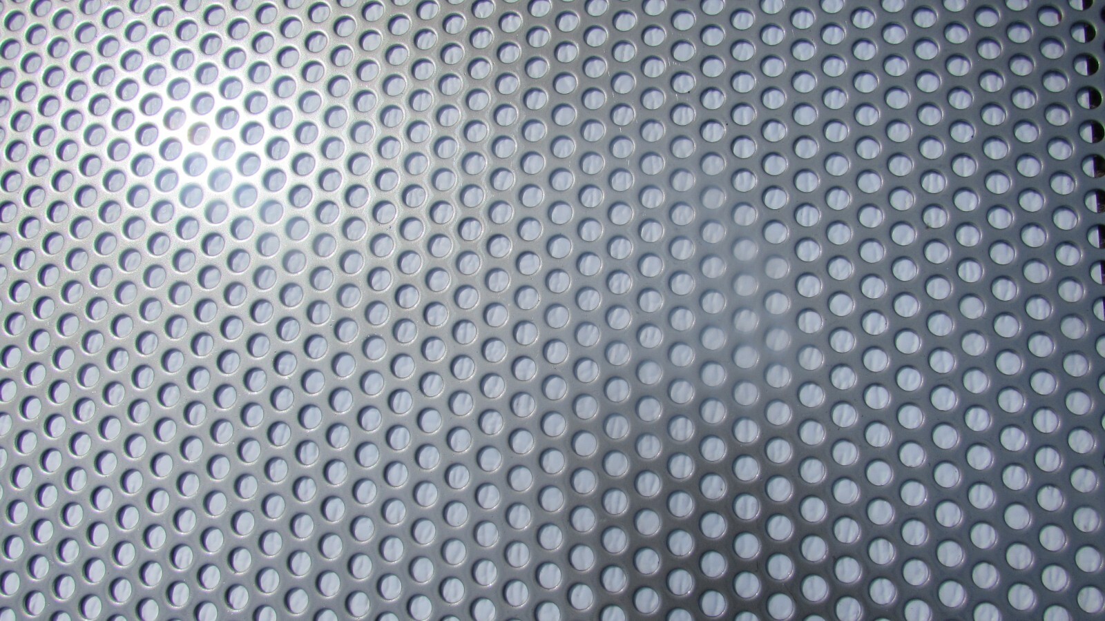 1/4″ HOLES ON 3/8 CENTERS – 16 GA.- STAINLESS PERFORATED SHEET—4″ X 11-1/2″