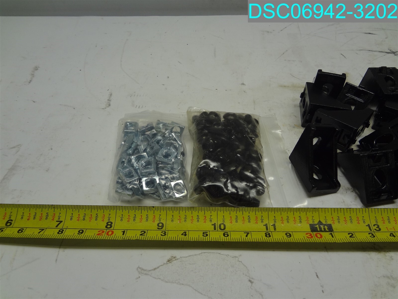 QTY=20 SETS: Black 2020 Series Aluminum Profile Connector Rail Accessories