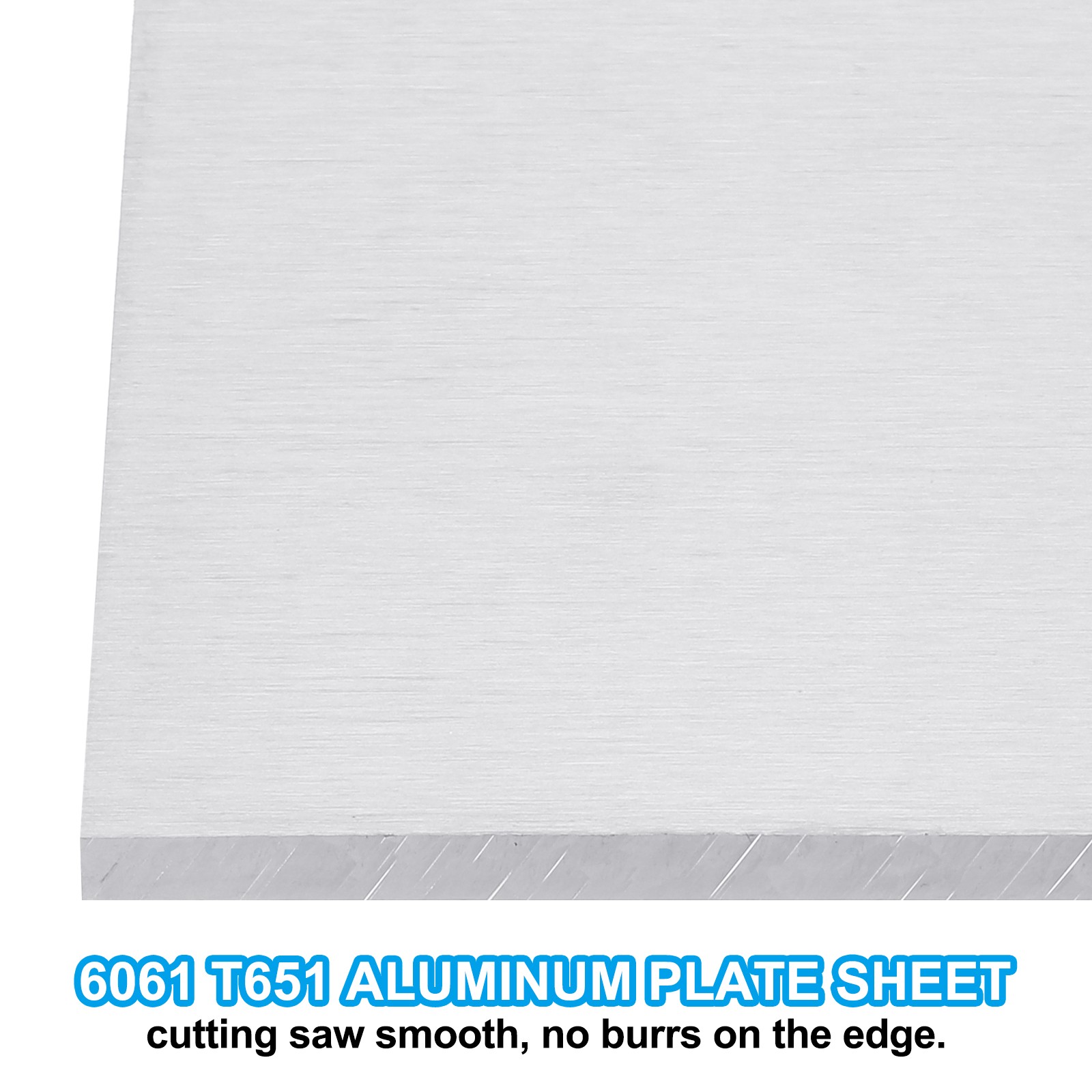 6061 T651 Aluminum Sheet Metal 4 x 4 x 1/4(0.236″) Inch 3Pcs Flat 6MM
