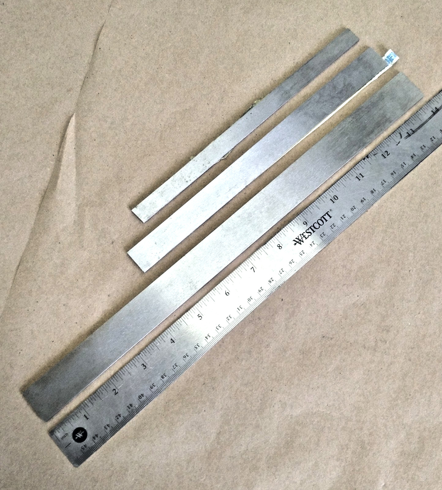 TOOL STEEL SHEET 5/64″ FLAT GROUND STEEL, LOT OF 3 VARIOUS LENGTH & WIDTH ITEM A