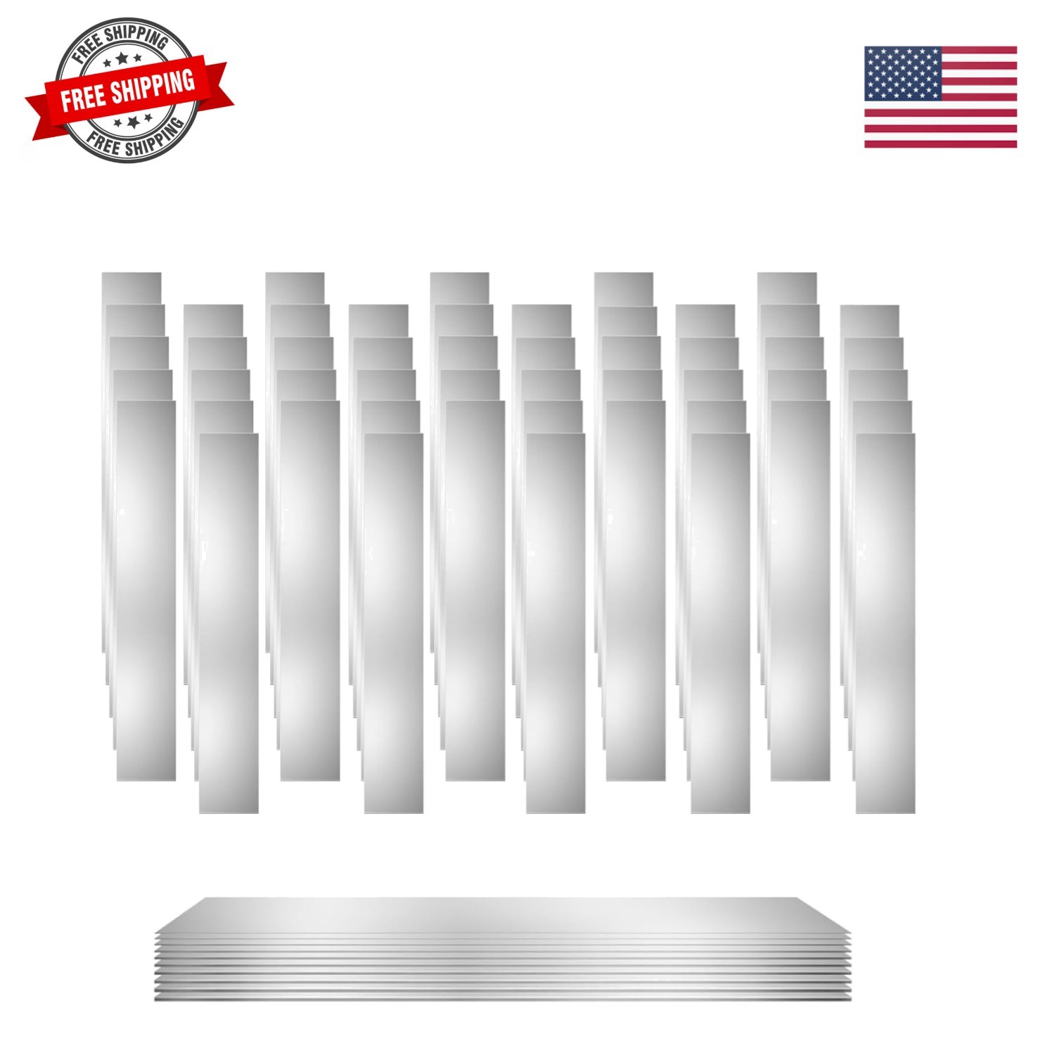 50pcs 304 Stainless Steel Shim Stock Assortment, ” Width x 6″ Length 0 Thickn…