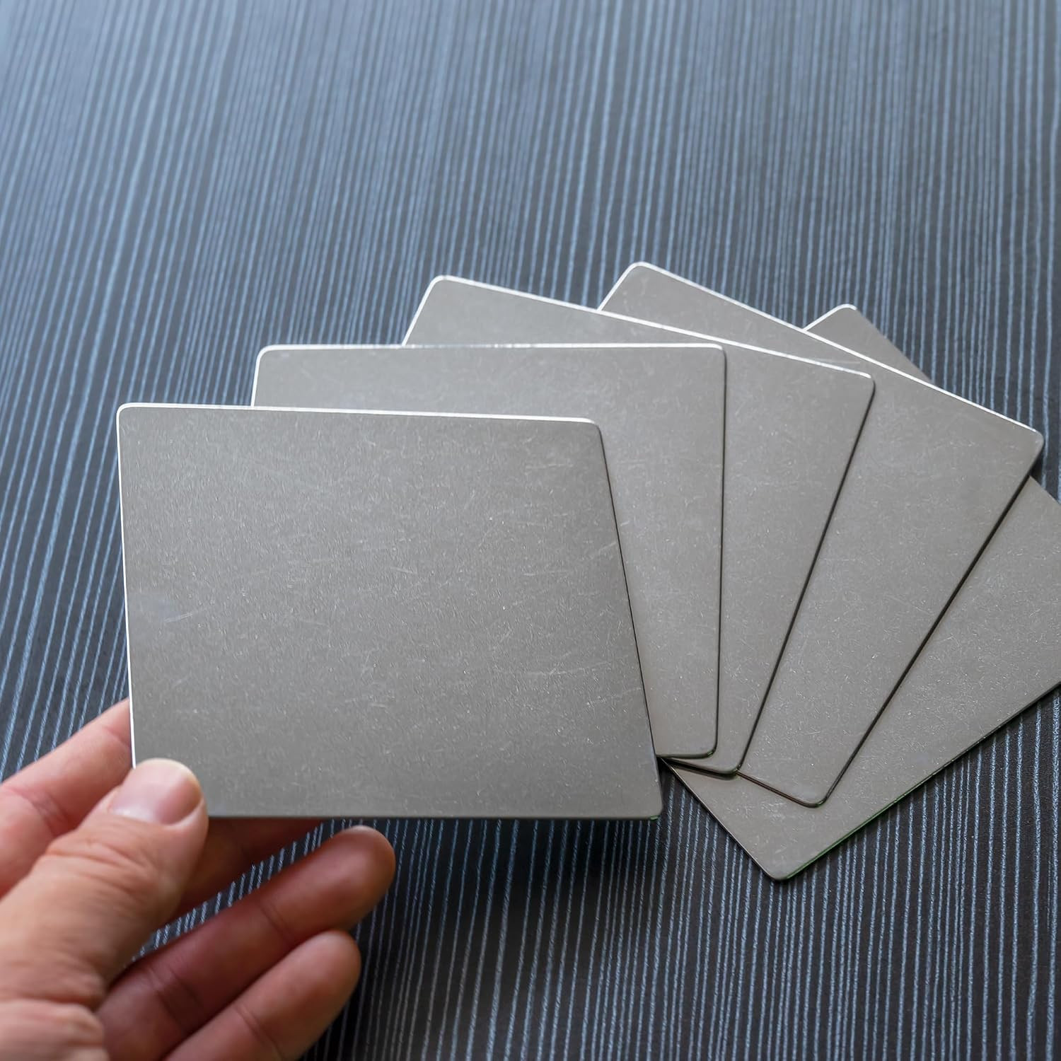 5 PCS 4×4 Inch 304 Stainless Steel Plate Metal Engraving Blank Craft Sheet