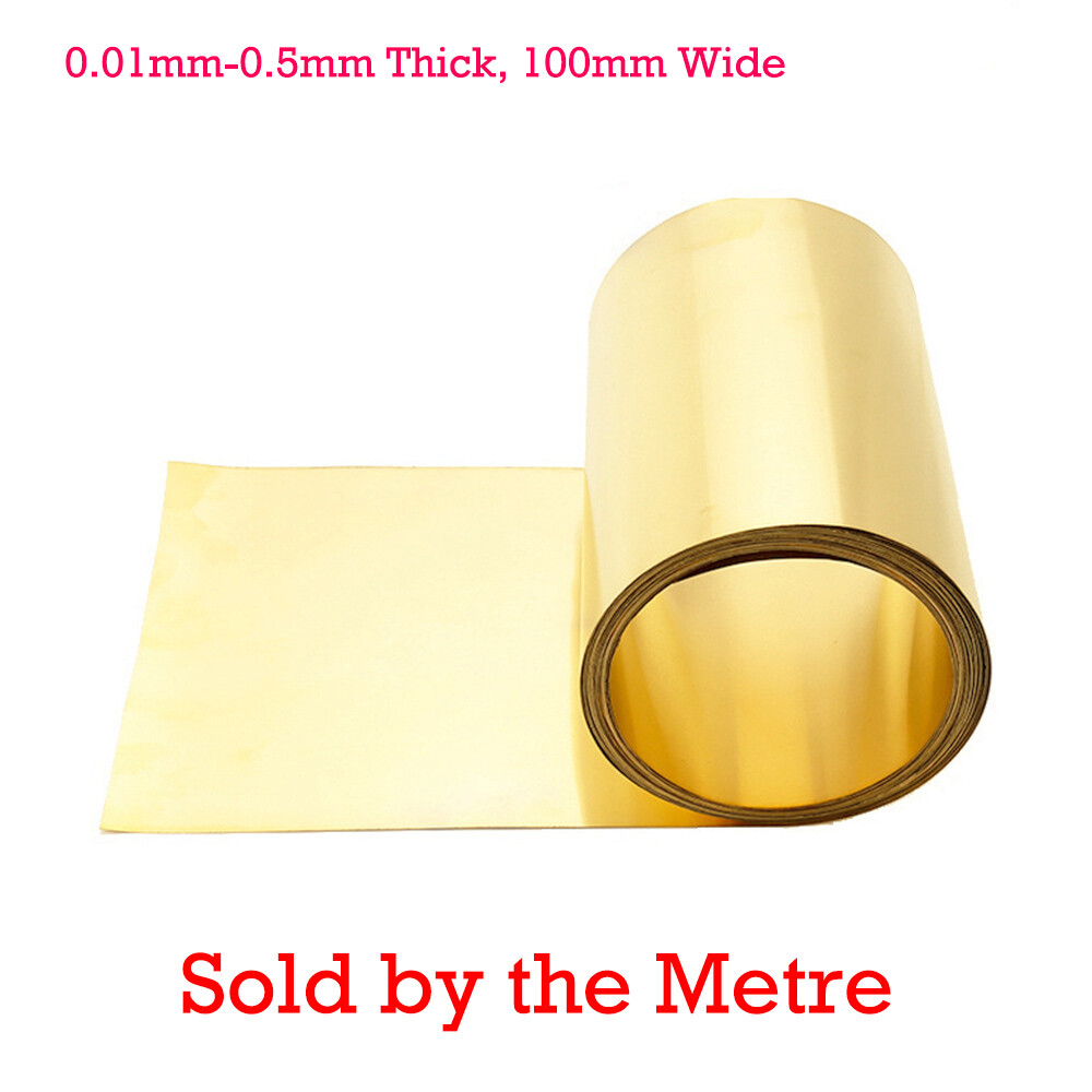 Thin Brass Foil Belt Metal Sheet Plate Model Making Material 100mm Wide