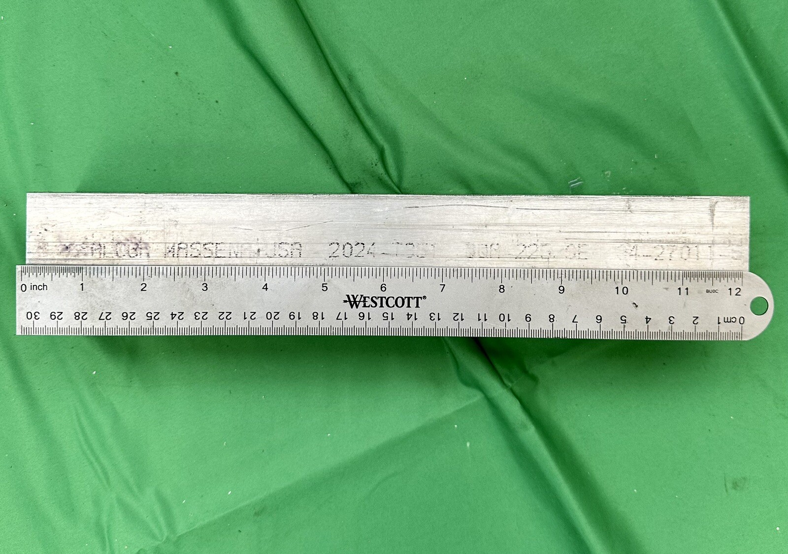 2″ X 2″ ALUMINUM 2024 T-351 Solid Square BAR 12″ Long