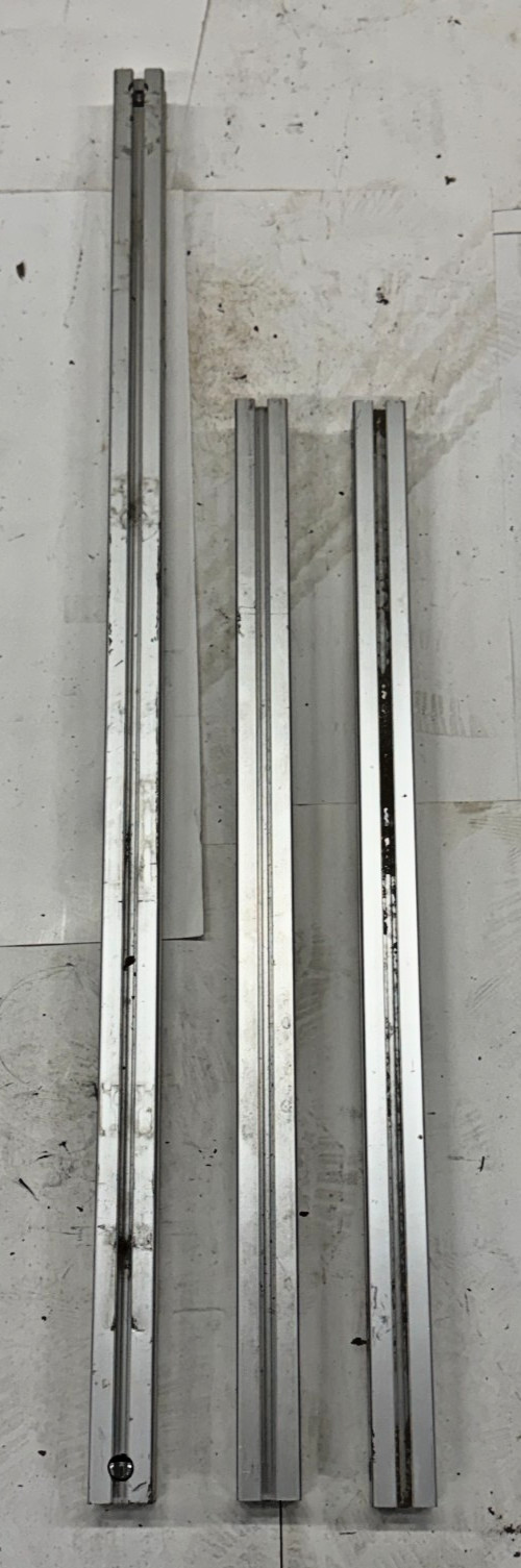 80/20 45MM ASST LENGTHS, 45-4545, (LOT OF 3), 34-3/4″ TO 48-1/8″, 4 OPEN SLOTS