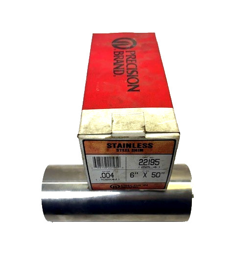 PRECISION BRAND SHIM 22195 STAINLESS STEEL 6″X 14″, .004