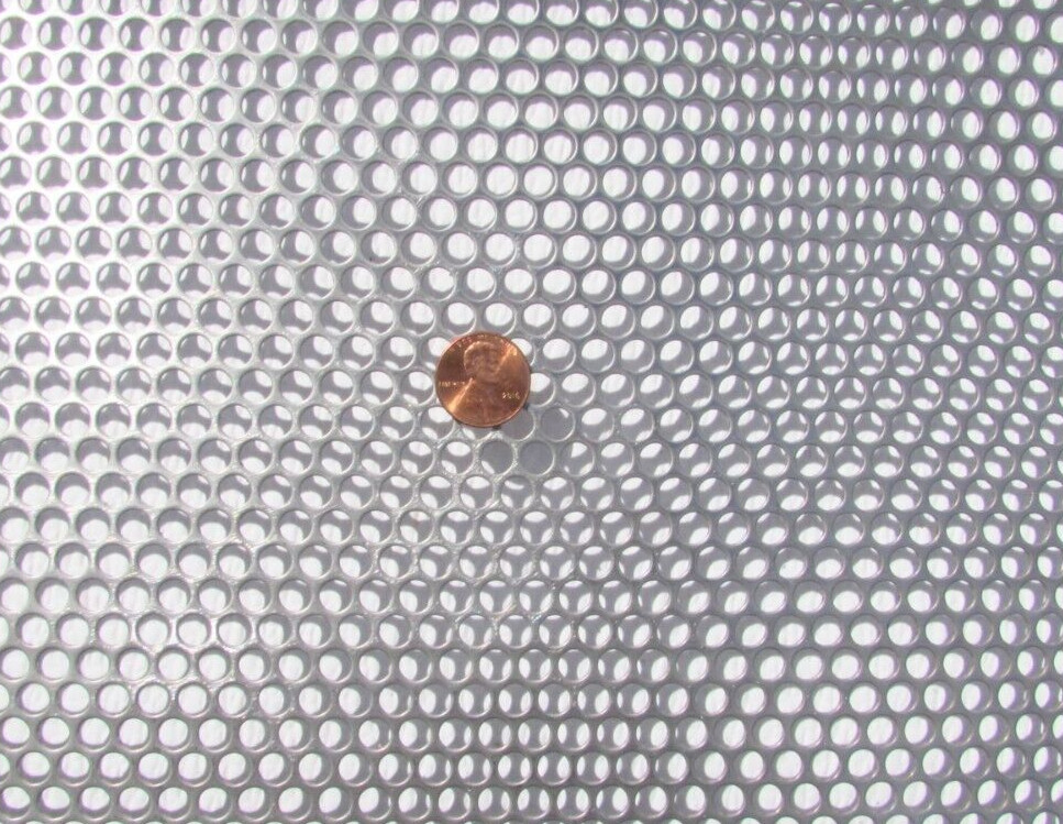 ==1/4″HOLES –20GA. –11-1/4″ X 8-1/4″ .– STAINLESS PERFORATED SHEET==