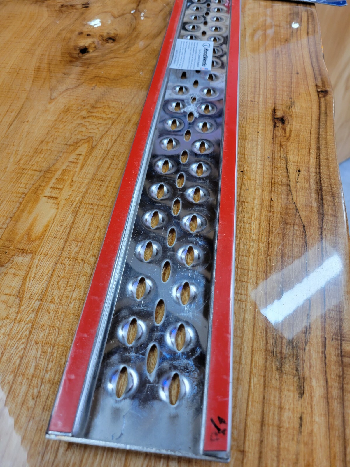 stainless steel roadworks step plate tread 30″ x 4″ universal no slip 12502 new