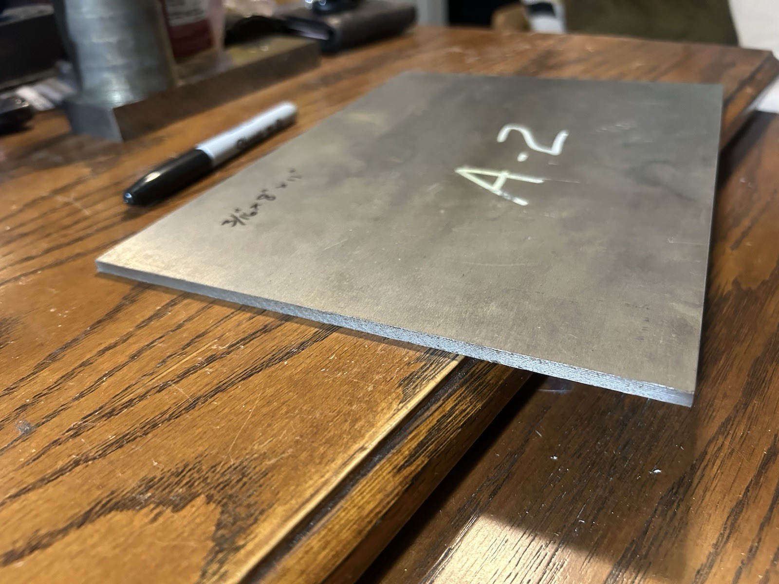 A2 Tool Steel, 3/16” x 8” x 11″, Flat Ground Bar, Machine Stock