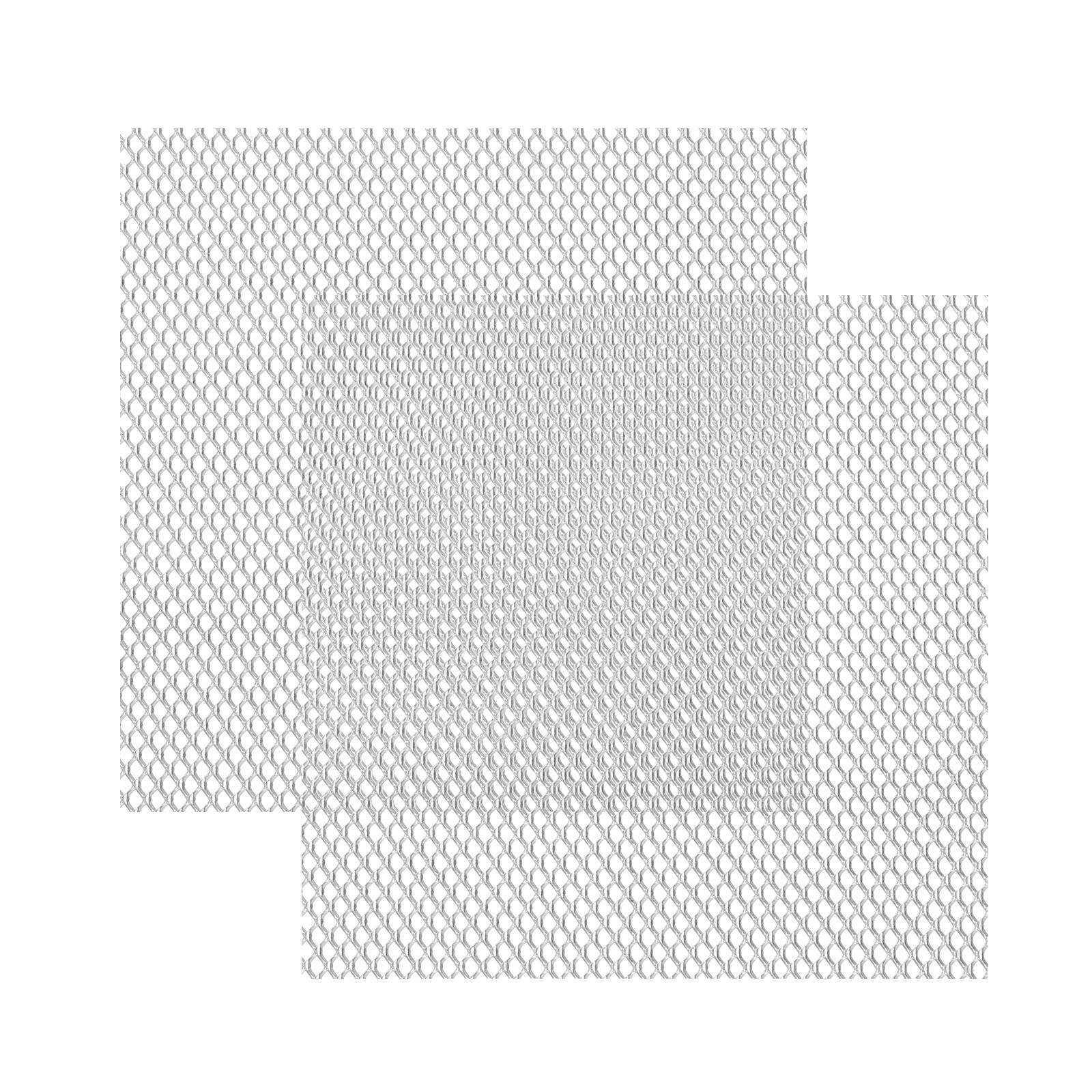 4″L x 4″W Universal Car Grill Mesh, 2Pcs 3x4mm Diamond Hole, Silver Tone