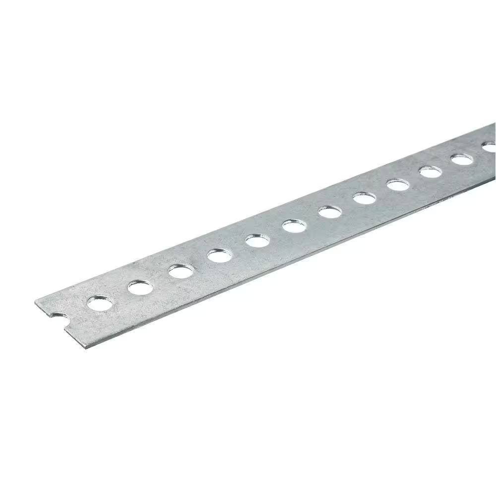 1-3/8 In. X 3 Ft. – 14 Gauge Thick Zinc Plated Perforated Steel Flat Bar