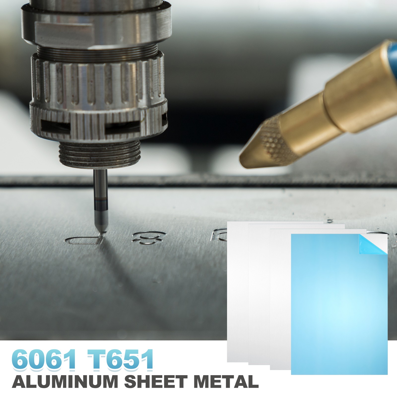 11.8″ x 7.9″ x 0.04″ 6061 T651 Aluminum Sheet Metal(Silver, 2Pcs)