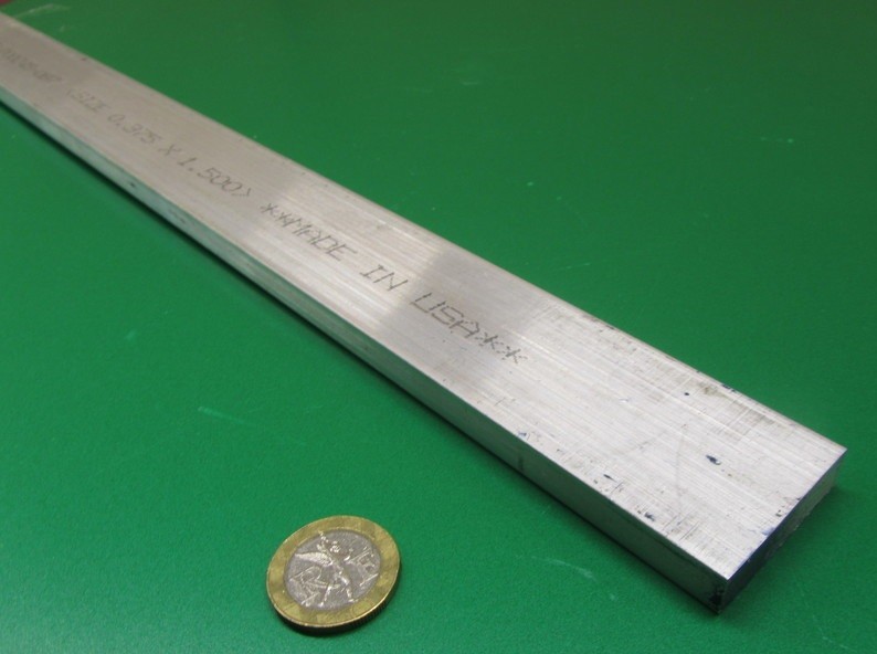 6061 T651 Aluminum Bar, 3/8″ (.375″) Thick x 1 1/2″ Wide x 24″ Length